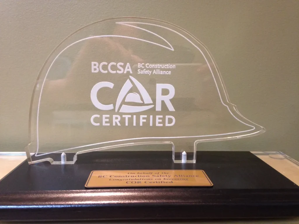 COR Certified award