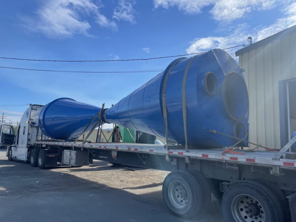 Chip cyclones on truck