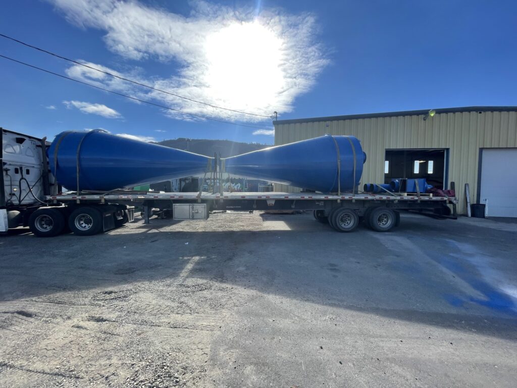 Chip cyclones on truck
