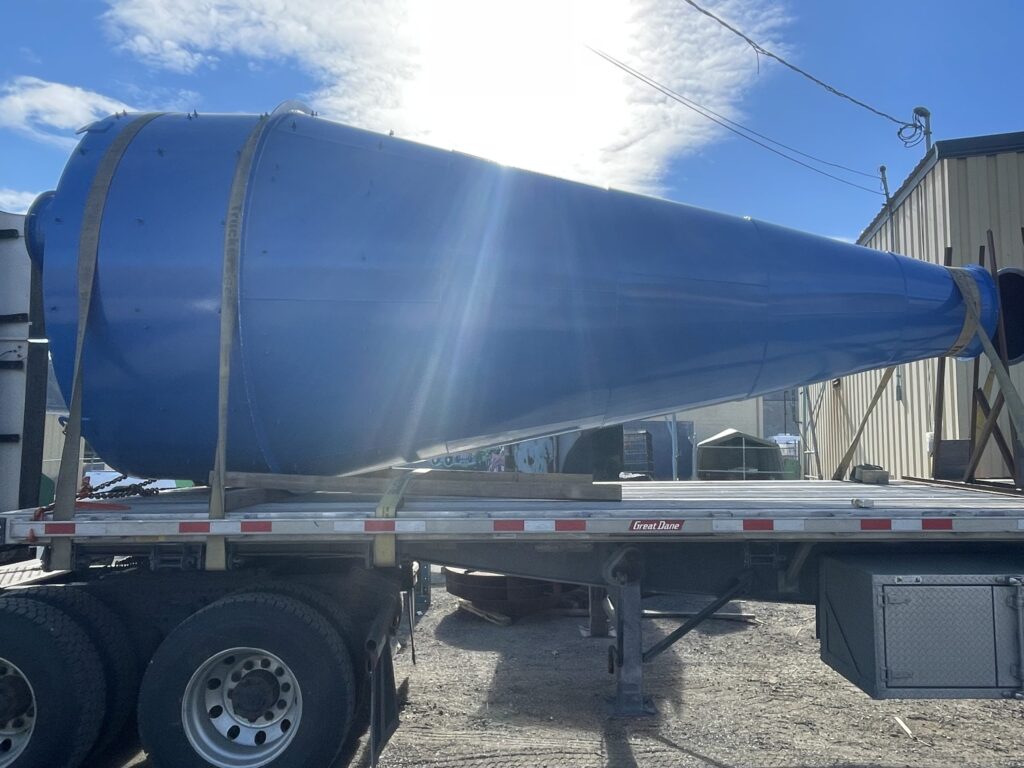 Chip cyclones on truck