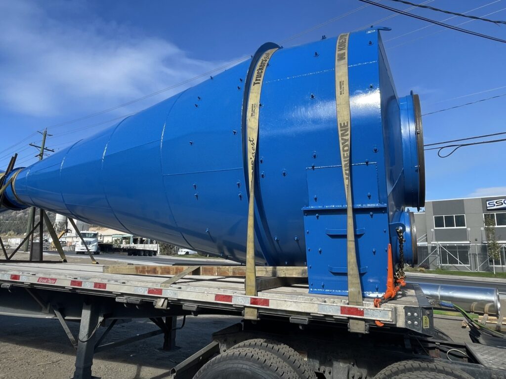 Chip cyclones on truck
