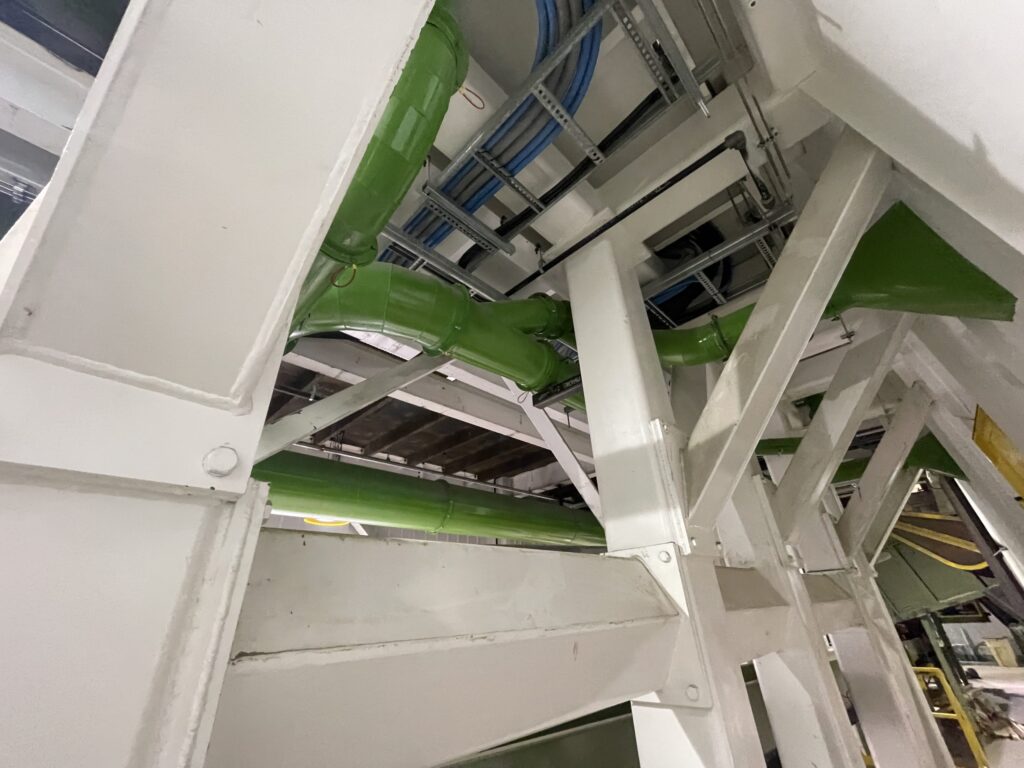 Looking up at collection system