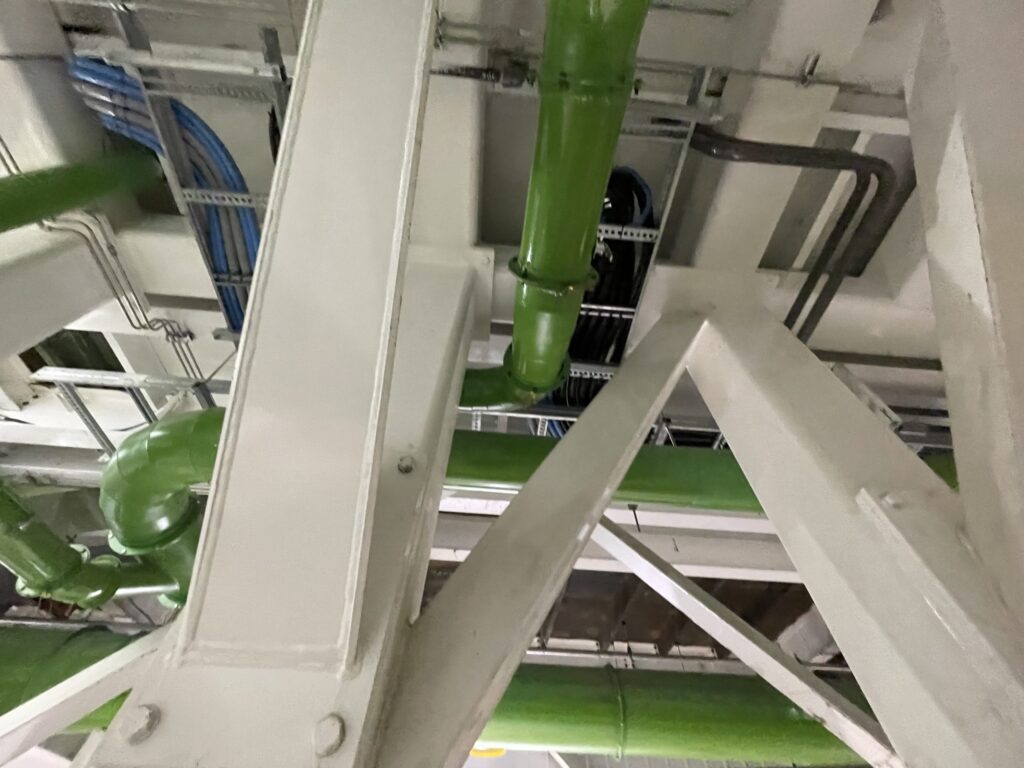 Looking up at collection system