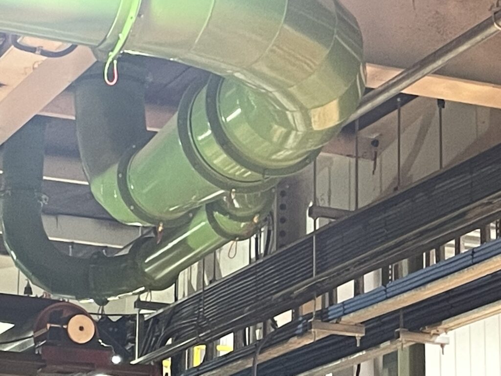 Looking up at collection system